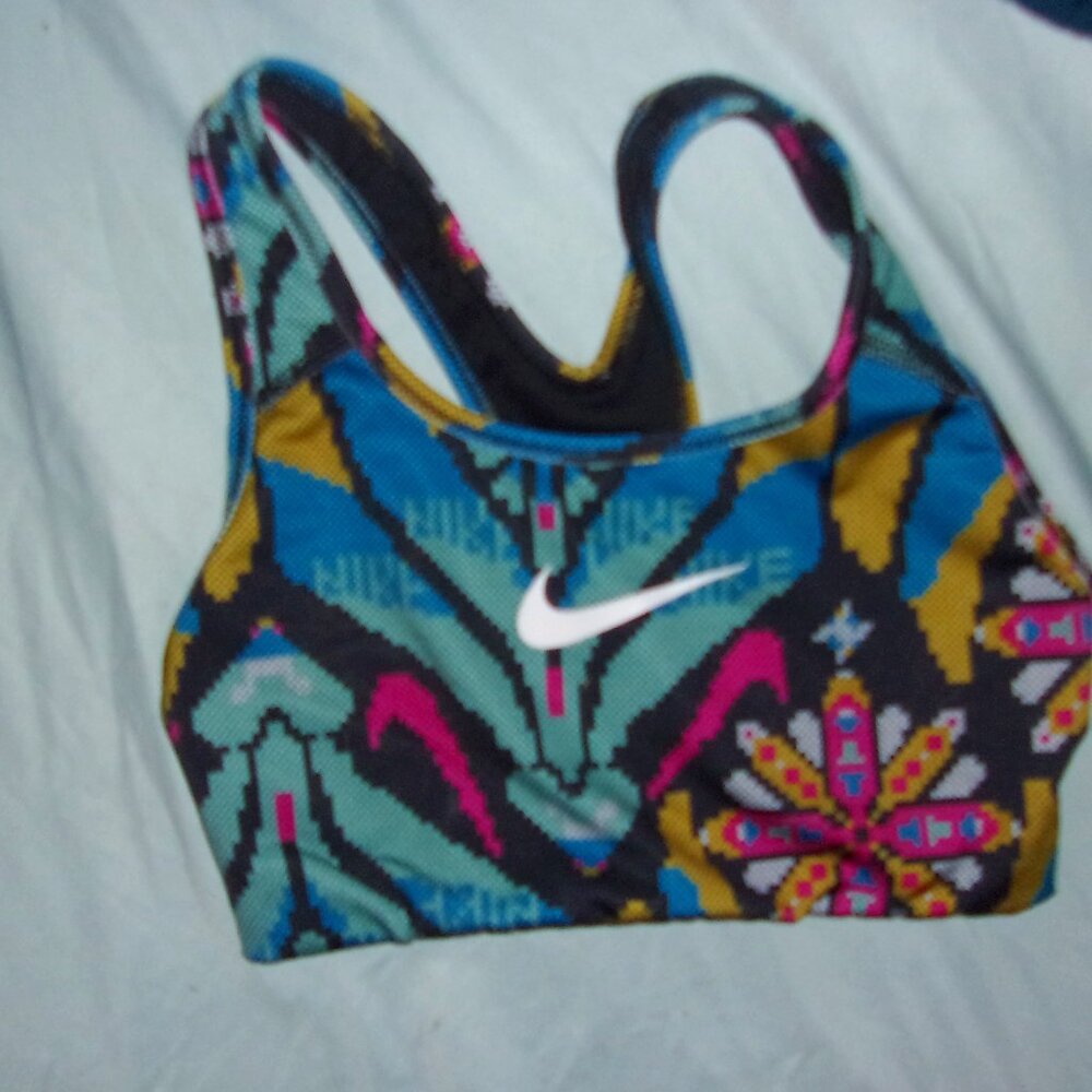 nike size extra small sports bra womens active wear  black blue work out
